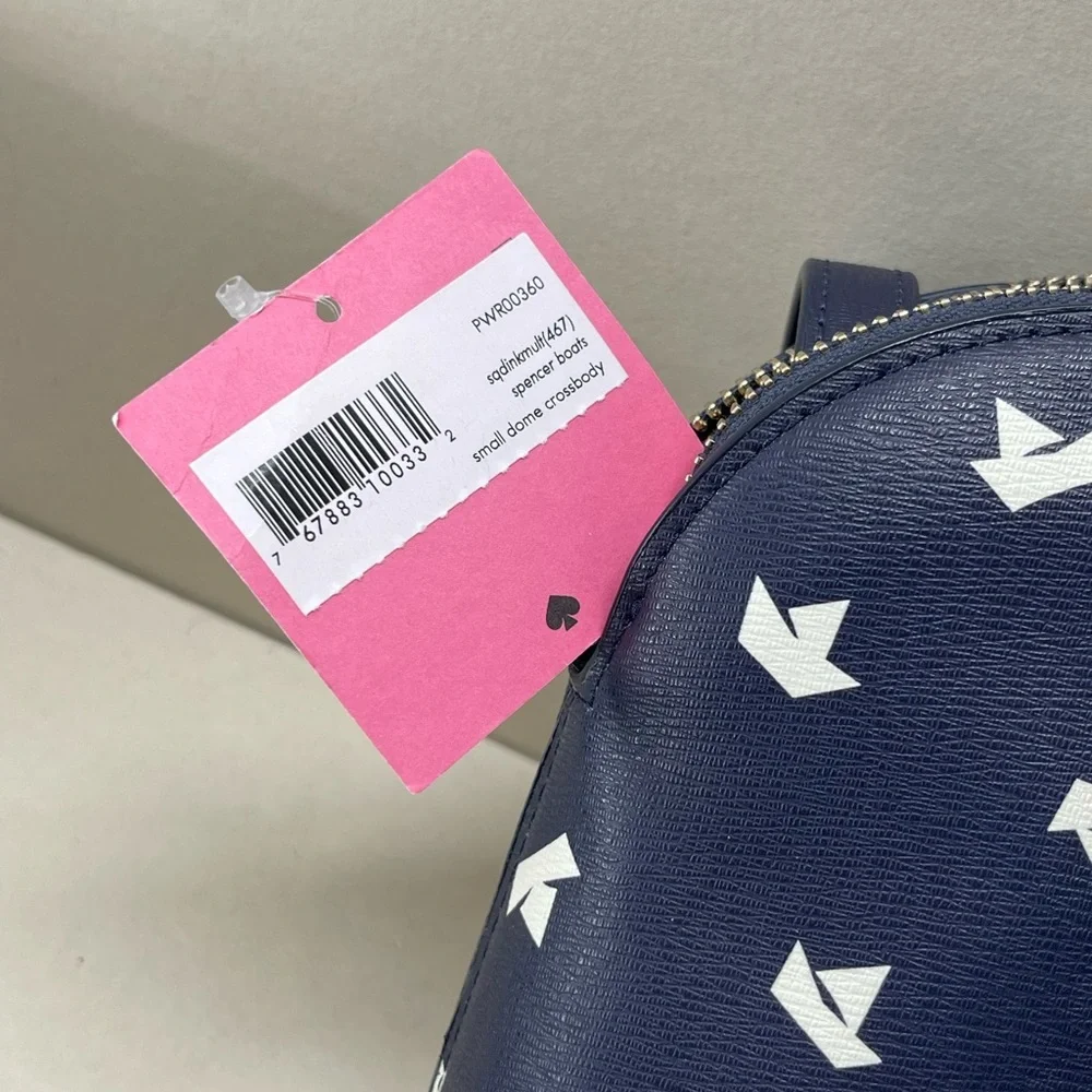 (new+tag) Kate Spade retail spencer boats dome leather crossbody navy